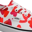 VANS Authentic ( Valentines Hearts )  True white / Fuchsia purple tornacipő