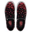 VANS Classic Slip-on (Valentines Hearts)  Black / Racing red belebújós tornacipő. 
