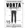 VOLCOM Vorta Slim Fit Denim  #  Rinse
