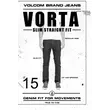 VOLCOM Vorta Slim Fit Denim - Black out farmer