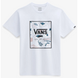 VANS Classic Print Box - White / Vans teal / Rose smoke póló 
