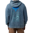 FOX Throttle Oversized Po - Dark vintage kapucnis pulóver