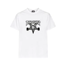 fehér thrasher skate goat póló