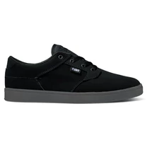 fekete nubuck DVS gördeszkás cipő, szürke gumi talppal