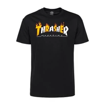 THRASHER Flame Mag fekete póló
