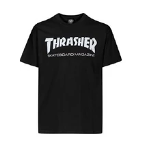 fekete thrasher póló, fehér thrasher felírattal
