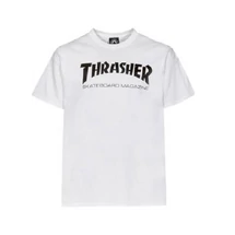 fehér thrasher póló, fekete thrasher felírattal