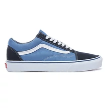 kék vans old skool cipő, fehér vans csíkkal