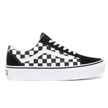 VANS Old Skool Platform (Checkerboard)  #  Black / White