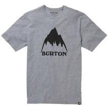 BURTON Classic Mountain High szürke póló fekete nyomott mintával