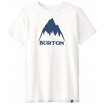 BURTON Classic Mountain High fehér póló kék nyomott mintávall