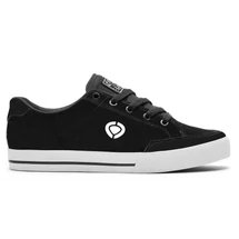 CIRCA AL 50 Slim Black / White Synthetic Nubuck / Canvas gördeszkás cipő