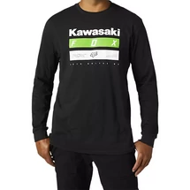 FOX Kawasaki Stripes LS - Black hosszú ujjú póló