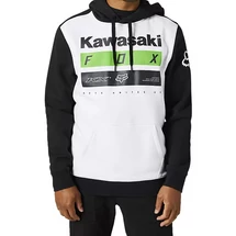 FOX Kawasaki Stripes PO Black / White kapucnis pulóver