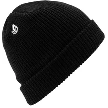 Volcom fekete kötött sapka kis fehér volcom logóval