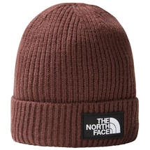 The North Face Logo Box Cuffed - Coal Brown kötött sapka  