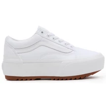 VANS Old Skool Stacked (Canvas) - True white platform női cipő