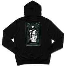 FALLEN Death's Embrance HO - Black / Green kapucnis pulóver