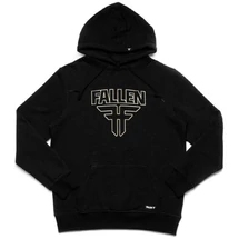 FALLEN Insignia HO - Black / White kapucnis pulóver