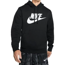 NIKE Sportwear Club PO BB - Black / White kapucnis pulóvervans felirattal