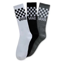 VANS Classic Check Crew - Black / White / Grey sport zokni