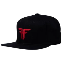 FALLEN Trademark Elastic Flat - Black enzymatic  / Red baseball sapka