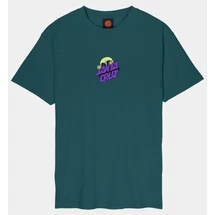 SANTA CRUZ Knibbs Alien Stacked Strp Front Cosmic - Teal póló