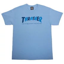 THRASHER  Chekers - Carolina blue póló nyomott Thrasher Magazin logóval.