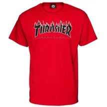 THRASHER Flame  THRASHER Flame - Red / Black  póló 