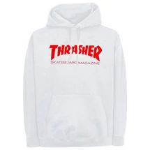 THRASHER  Skate Mag Po - White / Red kapucnis pulóver