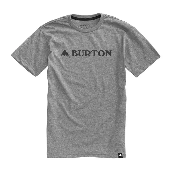 szürke Burton póló fekete burton felirattal