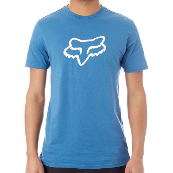 FOX Legacy Foxhead kék póló fehér fox logóval
