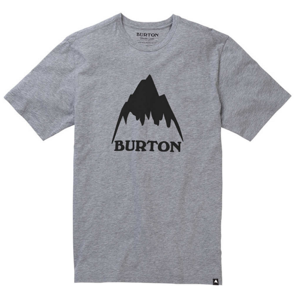 BURTON Classic Mountain High szürke póló fekete nyomott mintával