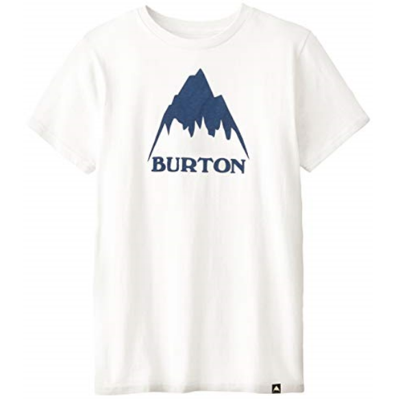 BURTON Classic Mountain High fehér póló kék nyomott mintávall