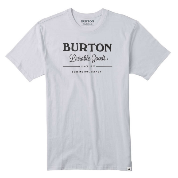 BURTON Durable Goods fehér póló fekete Burton felirattal