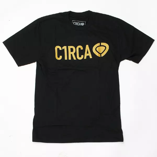 CIRCA Din Icon  fekete póló sárga c1rca felirattal