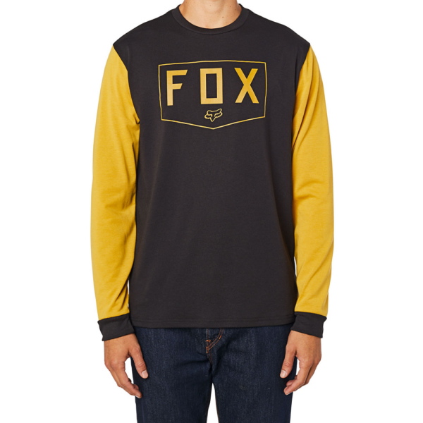 FOX Shield LS Tech - Black / Yellow Technikai hosszú ujjú póló