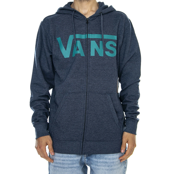 VANS Classic Zip - Dress blues / Quetzal cipzáras pulóver nyomott Vans felirattal