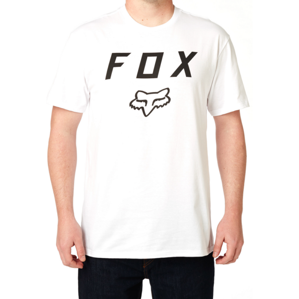 fehér FOX Legacy Moth póló fekete nagy fox logóval