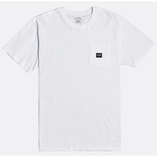 BILLABONG Stacked - White zsebes póló kis Billabong logóval.