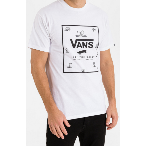 VANS Classic Print Box - White / Beach ditsy póló
