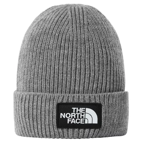 The North Face Logo Box Cuffed - TNF Medium grey heather kötött sapka