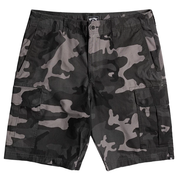 BILLABONG Scheme Cargo - Charcoal camo oldalzsebes rövidnadrág