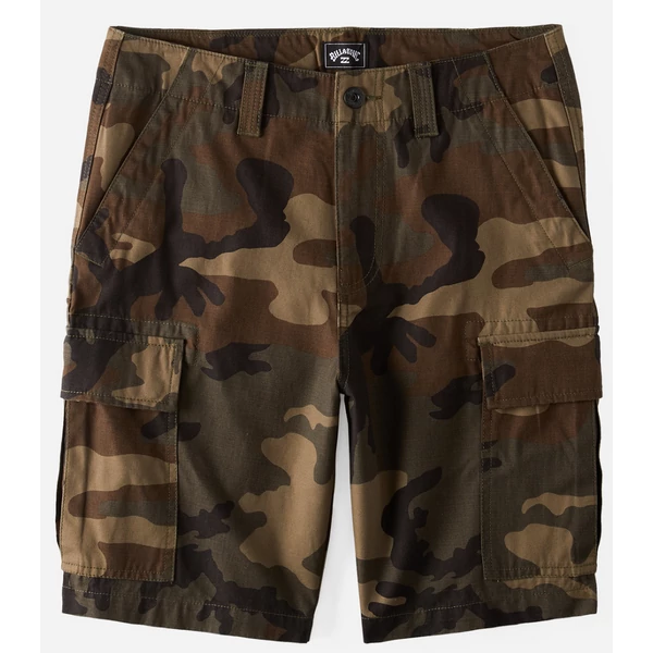BILLABONG Combat Cargo - Military camo oldalzsebes rövidnadrág