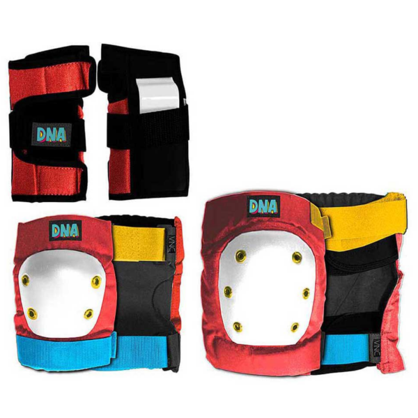DNA Knee &amp; Elbow Kid's Pack - Red gyerek védőfelszerelés csomag