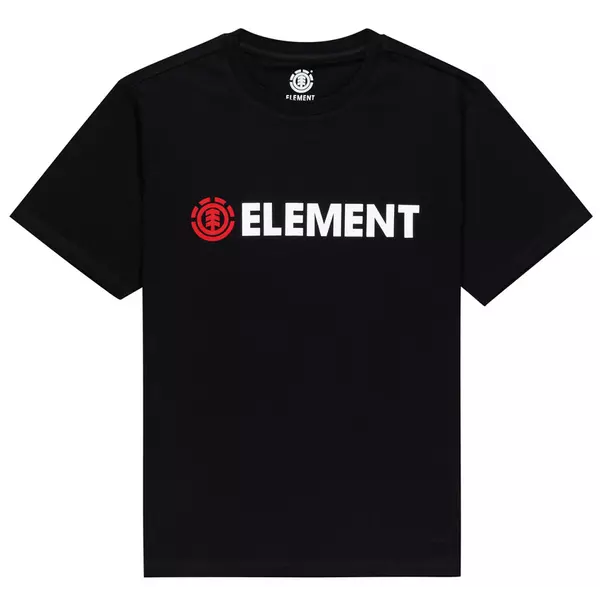 fekete Element póló fehér element felírattal és piros logóval