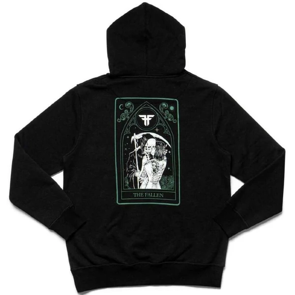 FALLEN Death's Embrance HO - Black / Green kapucnis pulóver