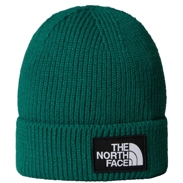 TNF Logo Box Cuffed - Evergreen kötött sapka  