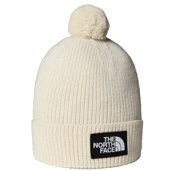 THE NORTH FACE Logo Box Pom - Gardenia white kötött sapka