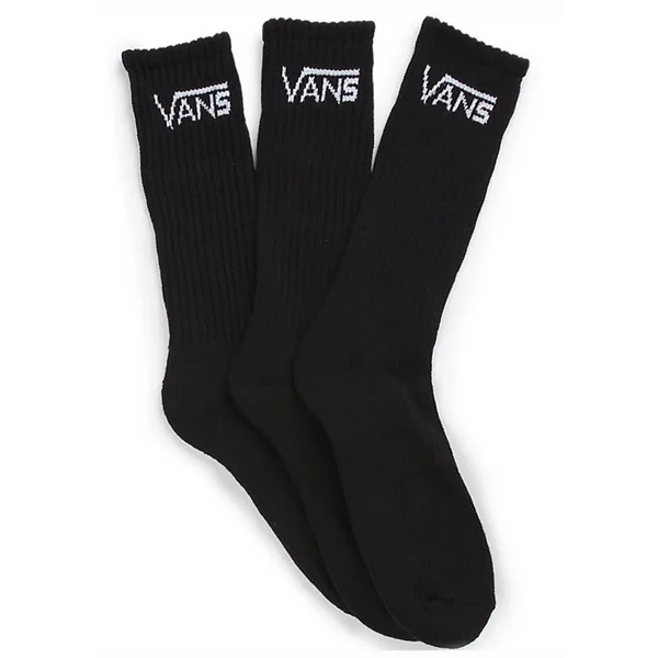 VANS Classic Crew  #  Black 3 pár / csomag sportzokni